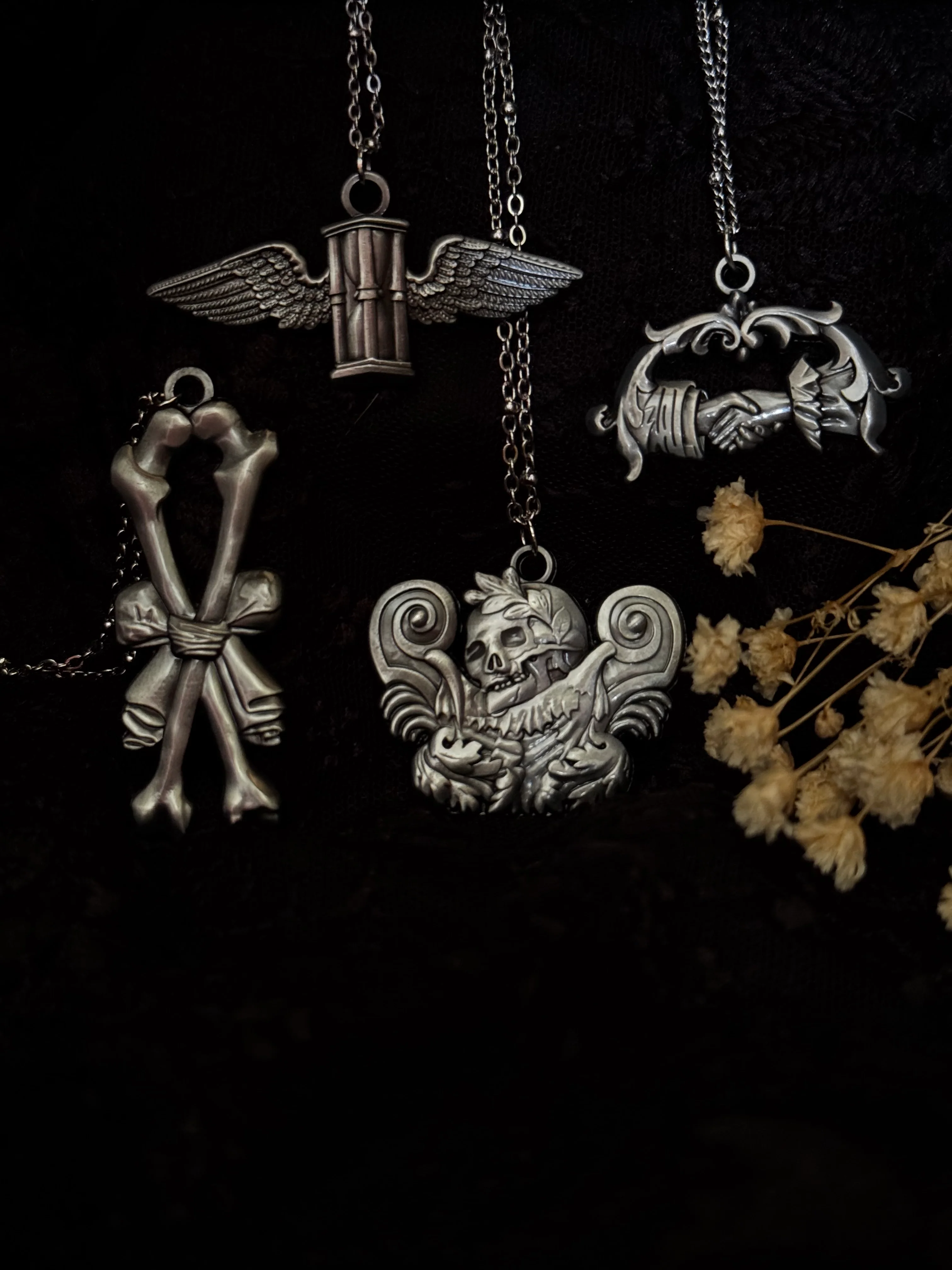 Carved In Stone- Hour Glass with Wings - Image 3