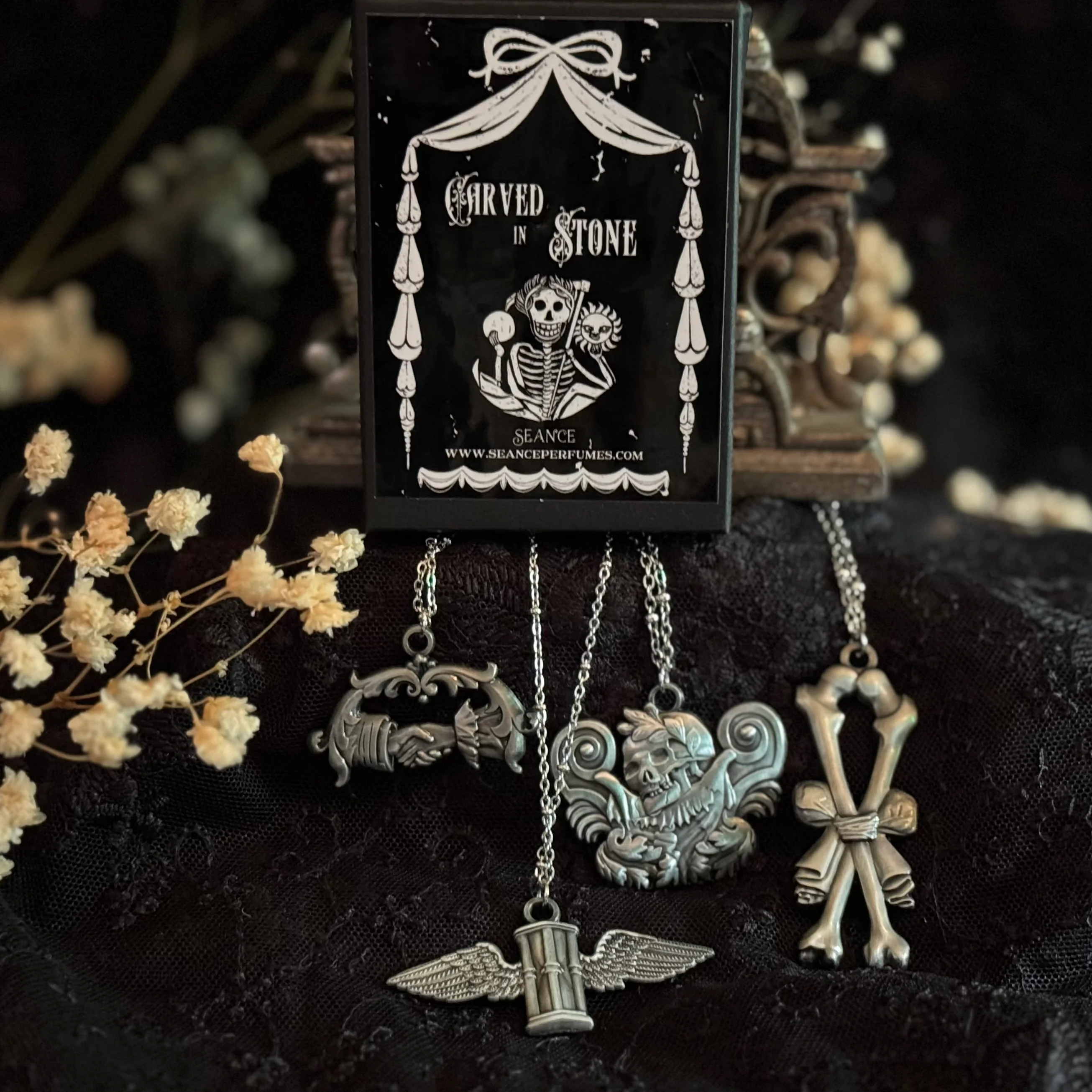 Carved In Stone- Hour Glass with Wings - Image 4