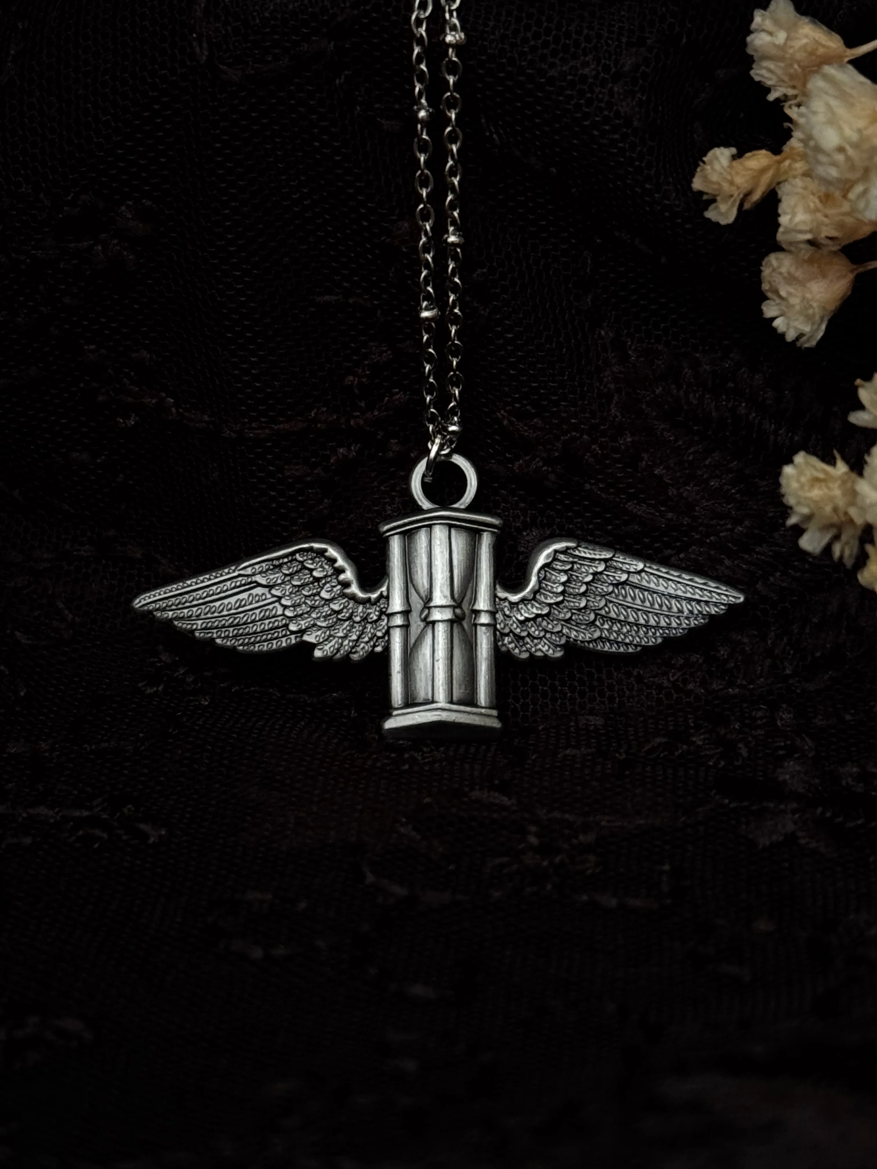 Carved In Stone- Hour Glass with Wings - Image 7