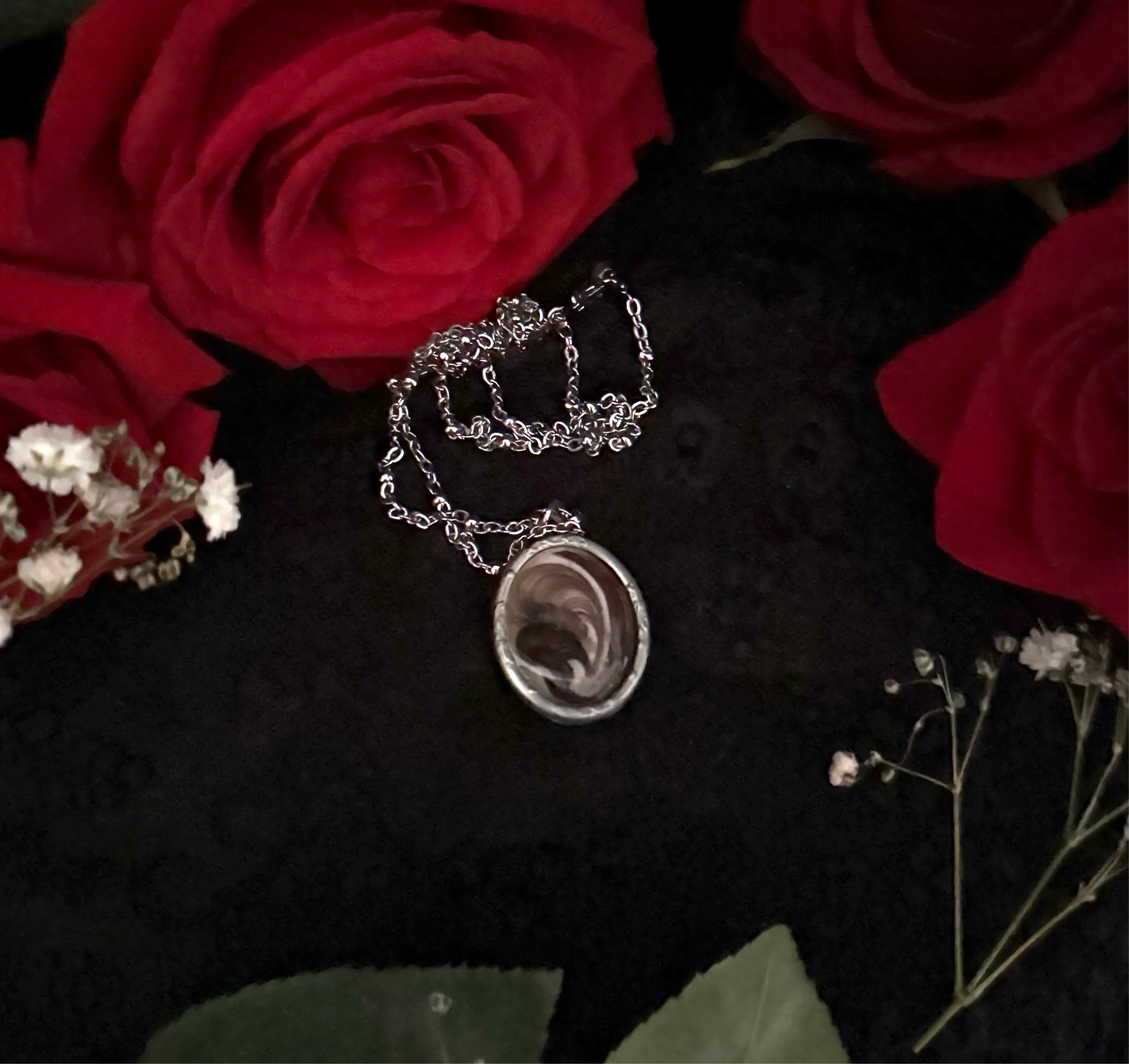 Victorian Mourning Hairwork necklace - Image 4